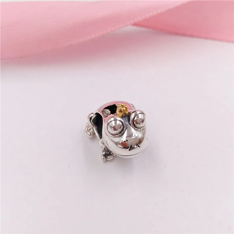 925 gioielli a mano in argento sterling pandora bicolore rana principe charms catena fai da te ragazze kit la creazione di braccialetti bambini perline braccialetto collana stile europeo 799342C00