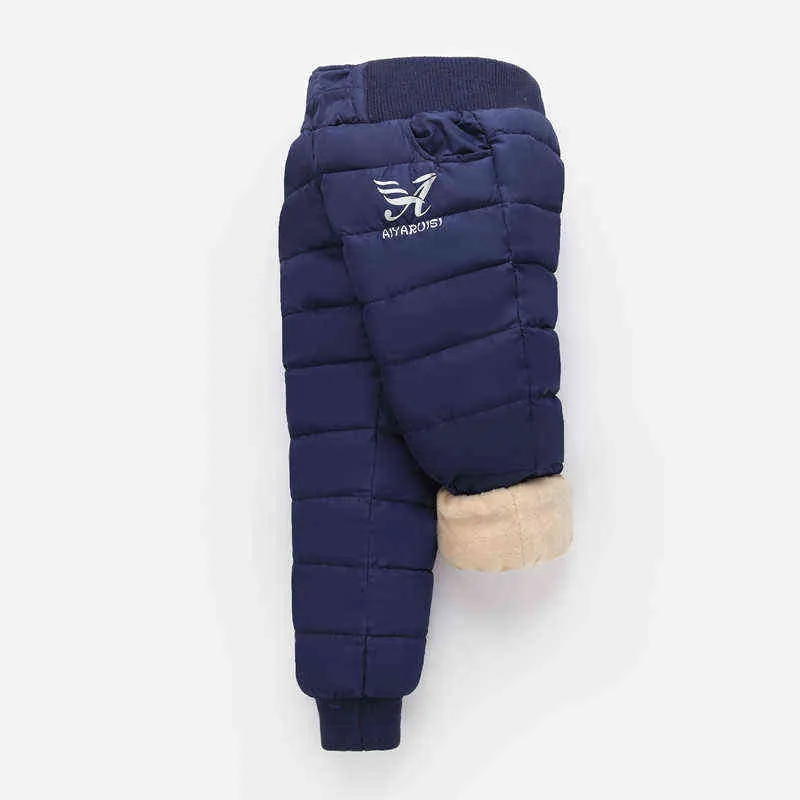 Mädchen Jungen Warme Daunenhose Winter Kinder Hohe Qualität Teenager Junge Mädchen Hosen Kinder Ski Gepolstert 211103