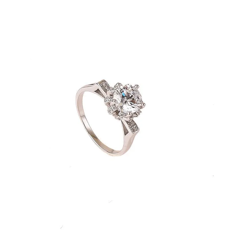 Luxury Bud Moissanite Anello Donna Fidanzamento S925 Anelli in argento sterling D Colore VVS1 1ct 65mm Gioielleria raffinata