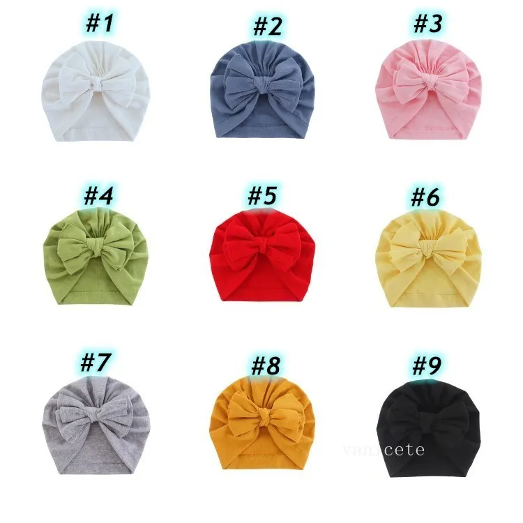 Party Favor Solid Knot Turban Hats for Baby Boys Girls Beanies Newborn hat Bonnet Toddler 0-4T Headwraps T2I52799