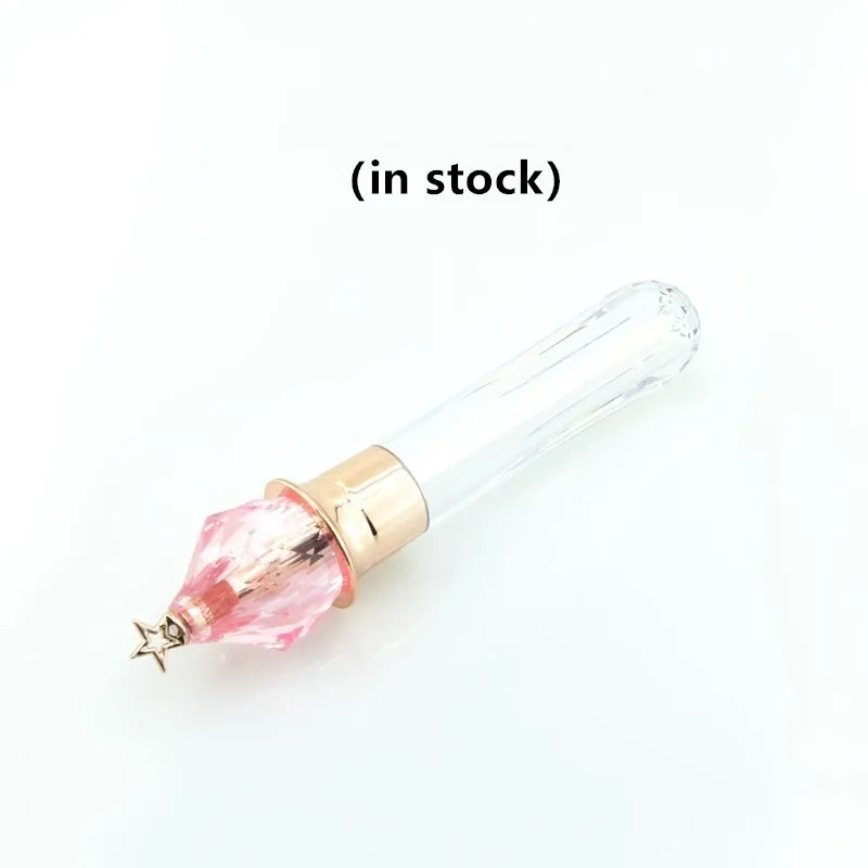 Bottiglie di imballaggio Unico tubo da 3,5 ml Fata a forma di bacchetta rosa Lipgloss Confezione Contenitori cosmetici riutilizzabili lucidalabbra 10/30/50 pezzi