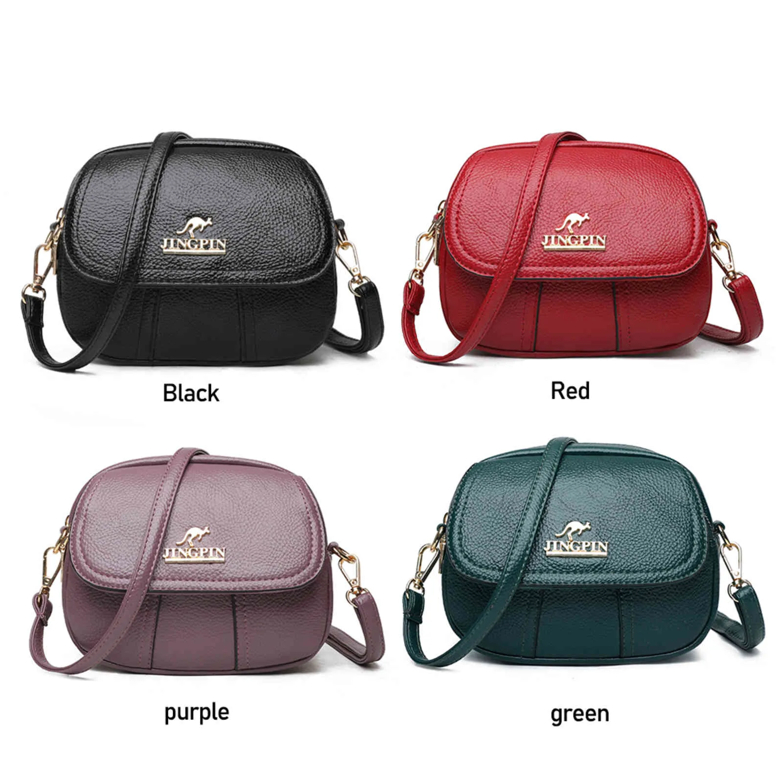 Mode bolsa feminina pu leer effen färg skal crossbody axel tas vintage damm multi lager liten handbagnb1o