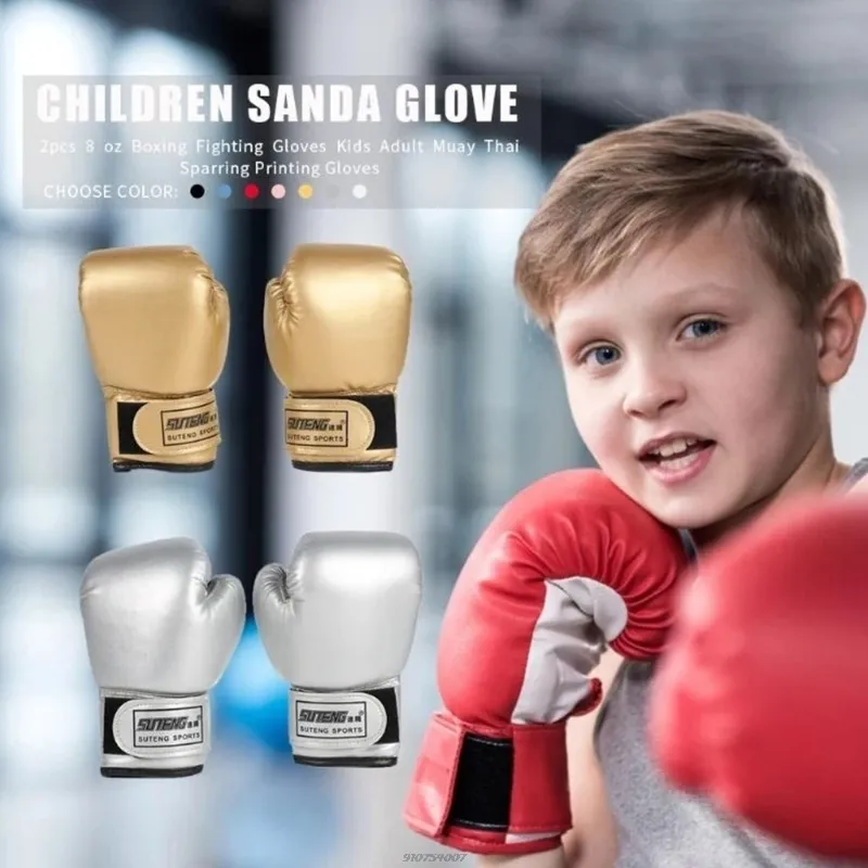 Guantes de boxeo para niños de 3 a 10 años, saco de boxeo para niños y jóvenes, guantes para Kickboxing Muay Thai, entrenamiento MMA, Sparring, triangulación de envíos 220222