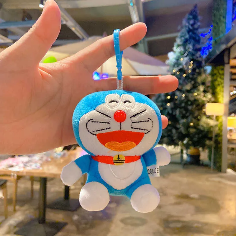 Peluche Jingle Cat Doraemon Cute Bag Ornaments Cartoon Couple Doll School Bag Ornaments Doll Jewelry Portachiavi G1019