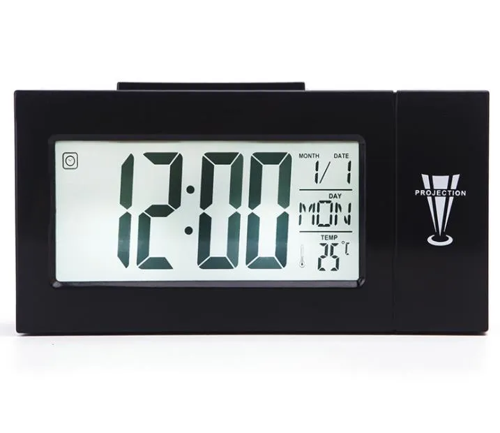 Andra tillbehörsklockor Dekor Hem Garden Drop Delivery 2021 Digital Projector Alarm FM Radio Clock SN Timer LED Display Wid231G