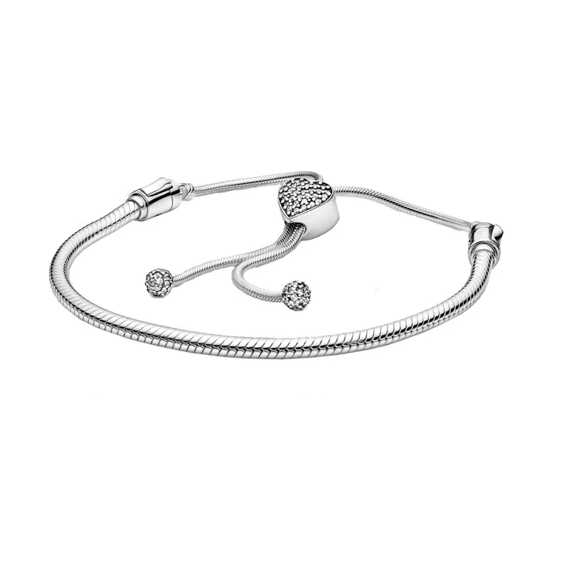 100% 925 Sterling Silver Armband för kvinnor Fashion Luxury Link Chain Armband Fit Charms Pärlor Fina smycken gåva Skicka Dust Bag Gift8669113