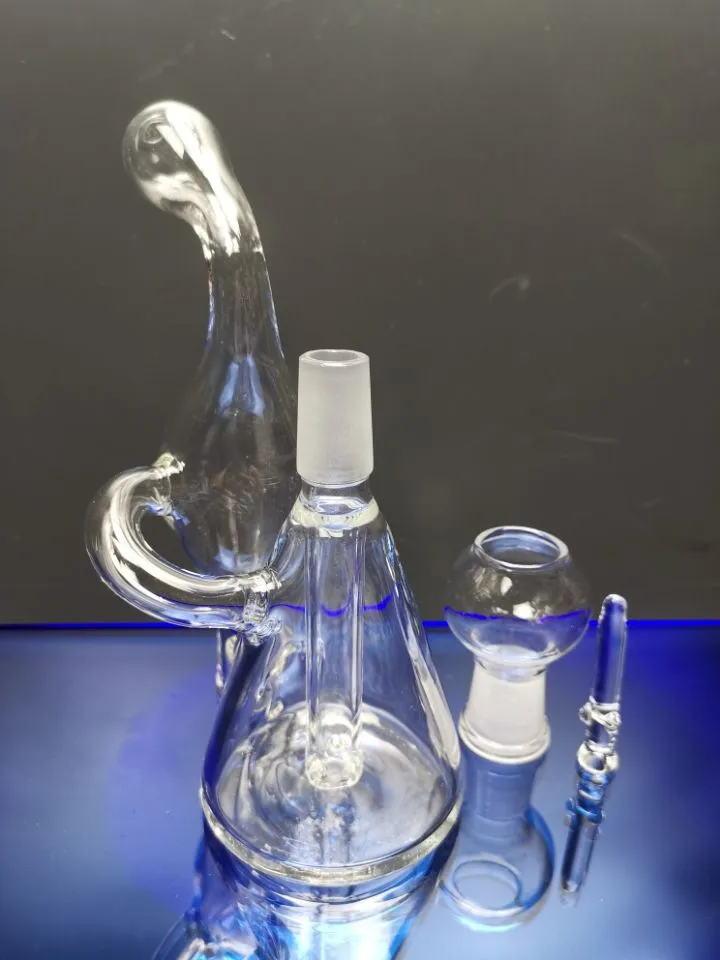 Pipa ad acqua Bong in vetro Pyrex Narghilè Oil Rigs Smoking Mini Bong Thick Heady Recycler Rig cheechshop