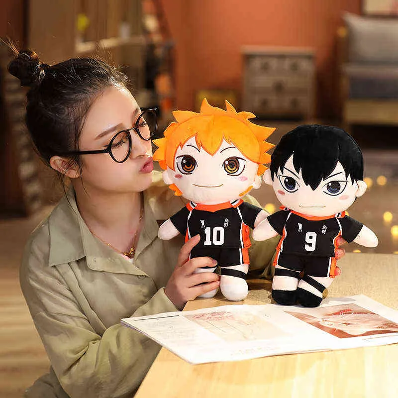 1 pz 20/30 cm Kawaii Haikyuu giocattoli di peluche Bella Anime Hinata Syouyou kageyama Tobio farcito morbido bambole portachiavi Ragazzi Bambini regalo di Natale Y211119