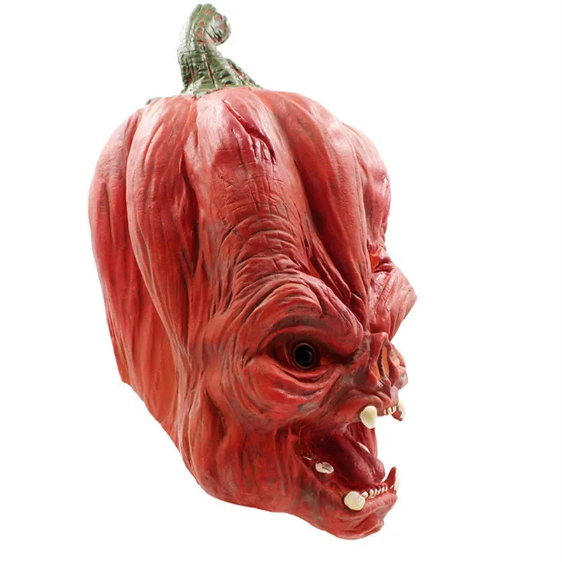Halloween New Deluxe Novelty Halloween Scary Costume Party Props Latex Pumpkin Head Mask 40LY31 (6)