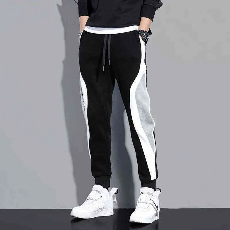 プラスサイズのハーレムパンツメンズジョガーズ緩い韓国のファッションカジュアルパンツヒップホップスウェットパンツ貨物ズボン男性5xlストリートウェアG220224