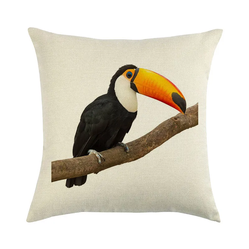 45 cm45 cm Crested Papagei und Papageien -Linecotton -Kissenbezüge Couch -Kissen -Cover Home Decorative Pillow74507770