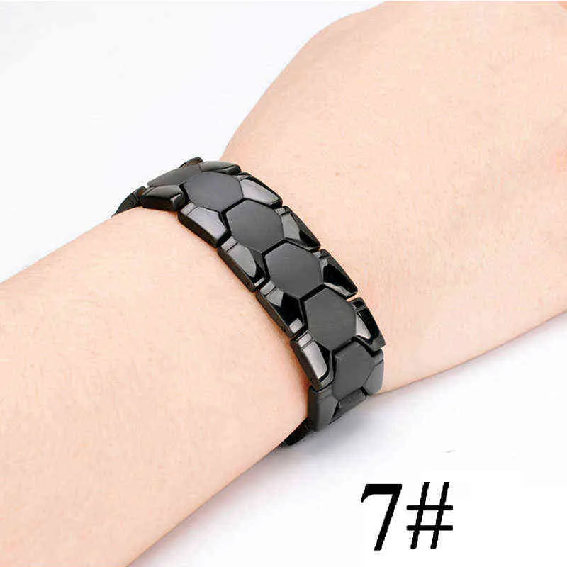 Bracelet magnétique en Germanium pour femmes et hommes, soins de santé, pour l'arthrite et le canal carpien, Bracelets de thérapie électrique en acier inoxydable, vente en gros