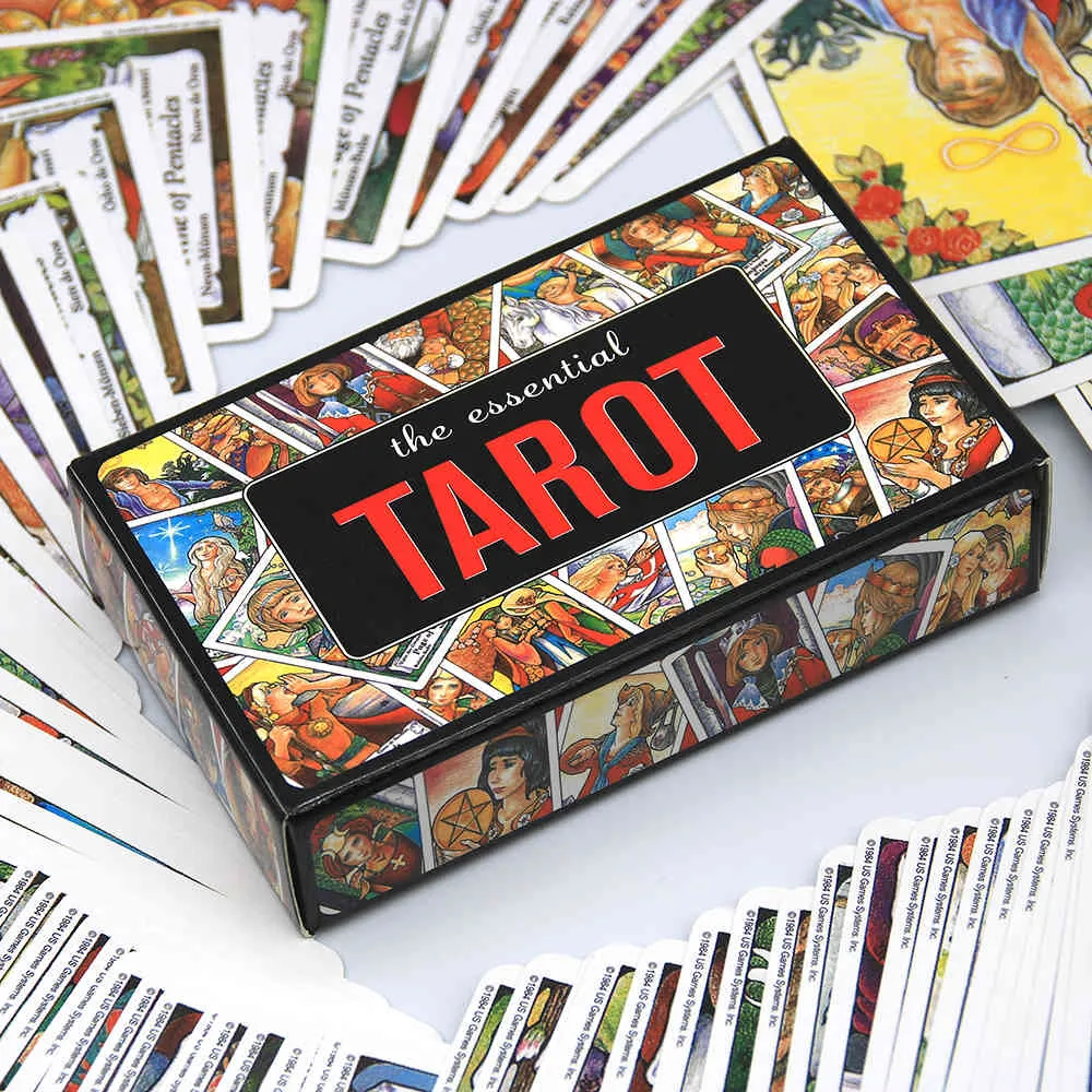 The Essential Tarot Deck 78-kartowa gra zabawka wróżbiarstwo książka i zestaw kart odblokuj tajemnice starożytnej mistycznej saleV55M