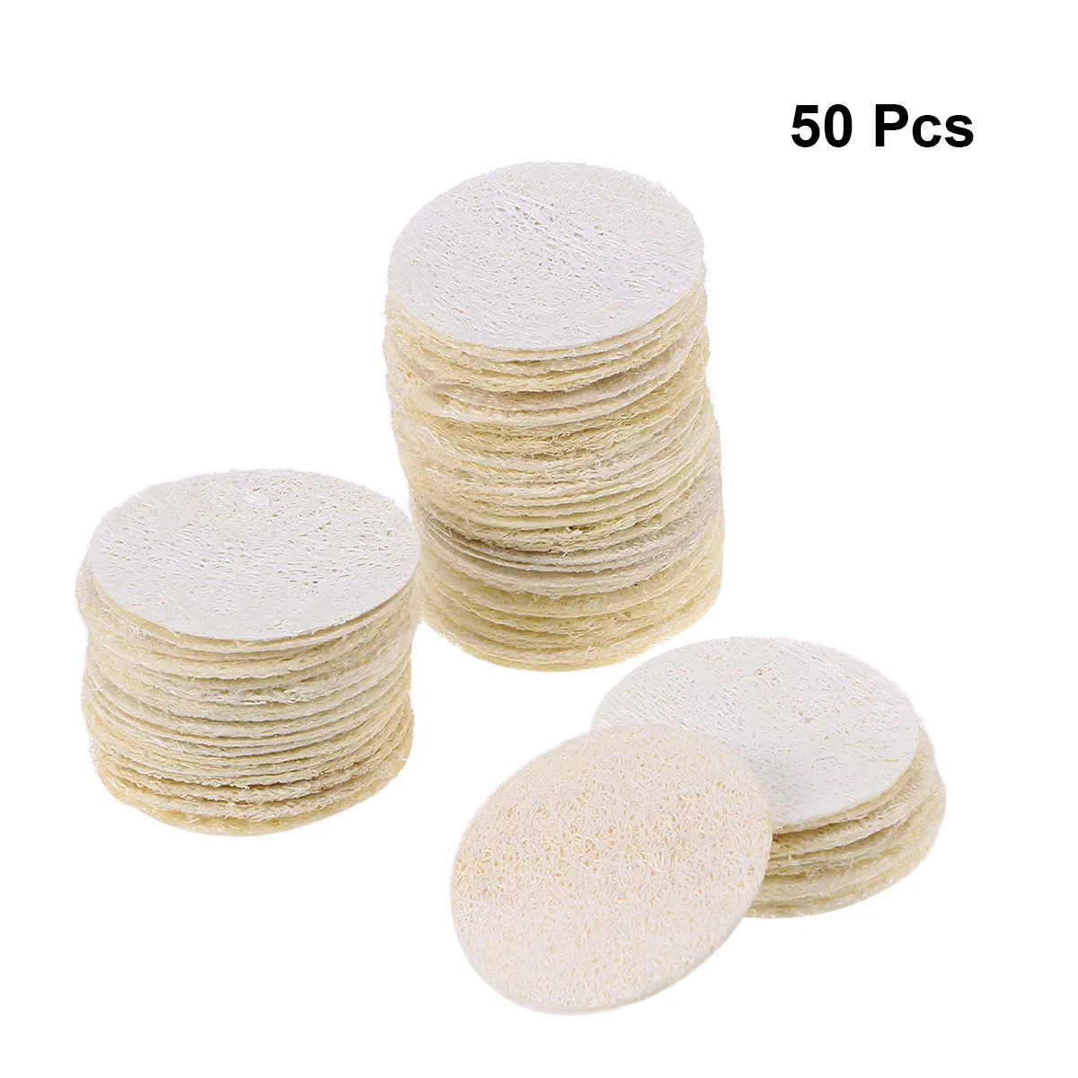 Round Reusable Loofah Scrubbing Exfoliating Facial Makeup Skin Care Pads Remover Cleaning Sponge8902112