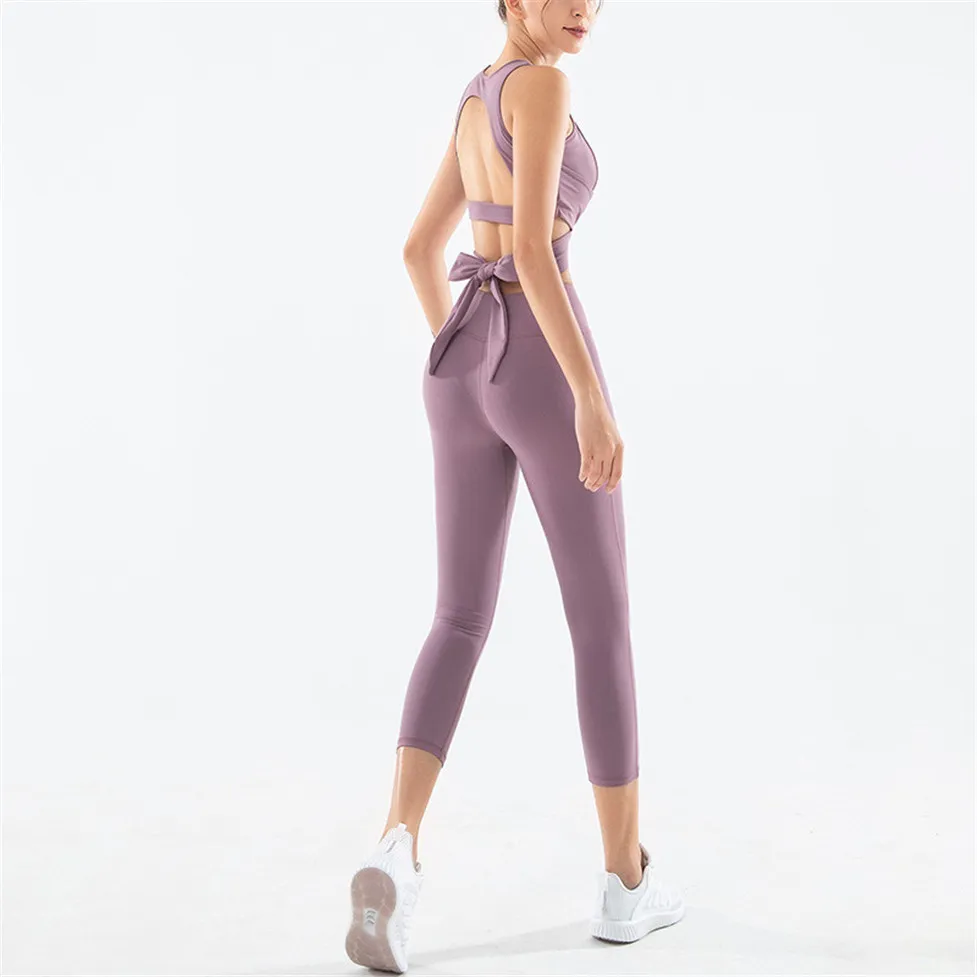 Costume féminin mélodie costume costume costume sport haut de gym qualité de gymnastique de sport coupé cul pantalon de yoga cul pantalon femme vêtements femmes