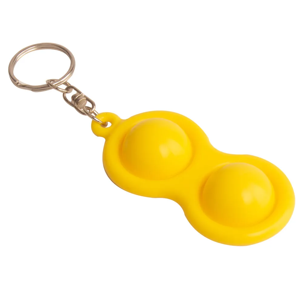 Simple Dimple Fidget Toy Color Pop It Stress Relief Kleine Sleutelhanger Pendant Push Bubbles Autism Special Needs Adult Kids Toys