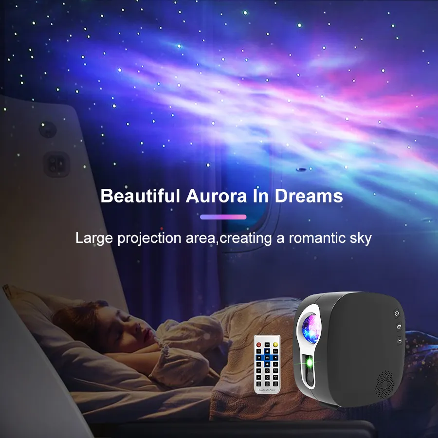 Projecteur ciel étoilé lumière Bluetooth musique haut-parleur LED veilleuses projecteurs galaxie nébuleuse océan étoile Projection lune nuit lampe