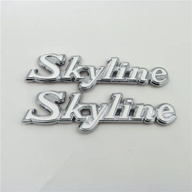 For Nissan Skyline Emblem Logo Rear Trunk Side Fender Nameplate Stickers C110 KPGC110 GC110 Kenmeri GTR9565420