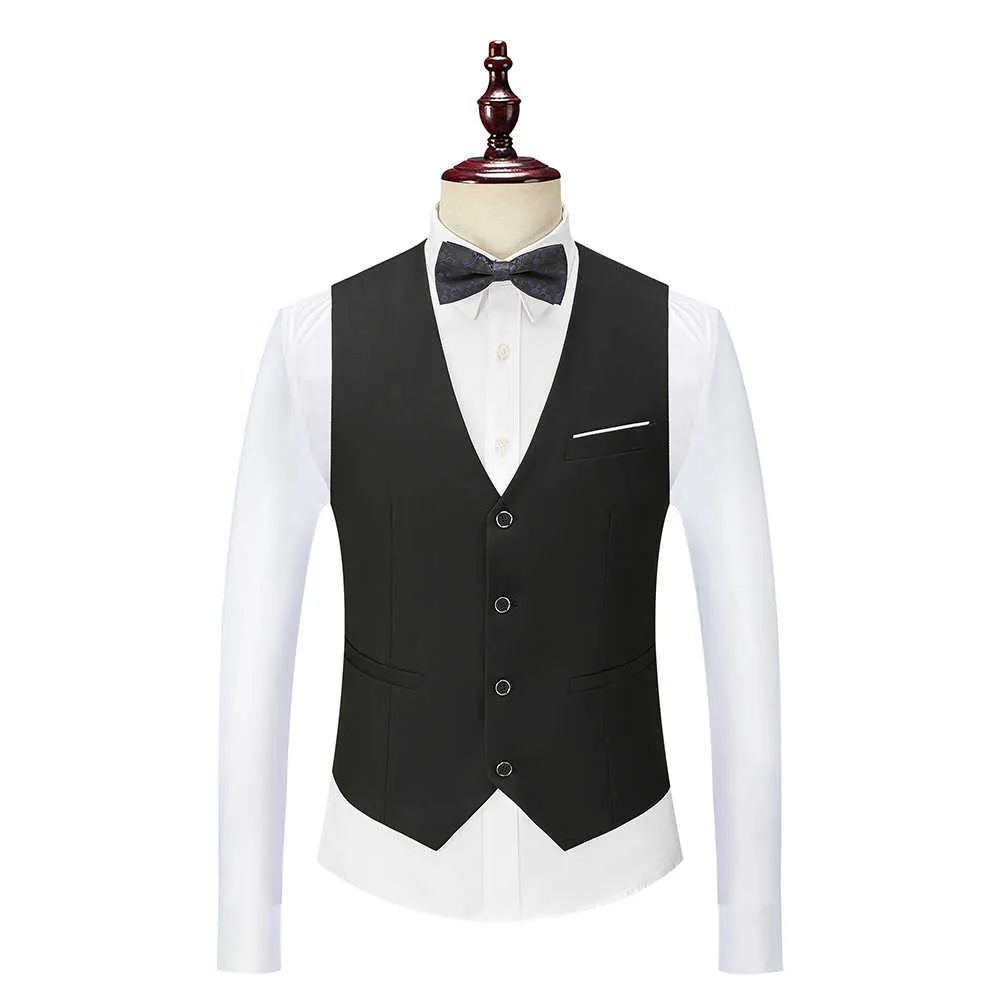 New Luxury Party Stage Groomsmen Costume Homme Populaire Mariage Robe De Bal Smoking 3 Pièce Ensemble Veste + Pantalon + Gilet De Mariage Hommes Costumes X0909