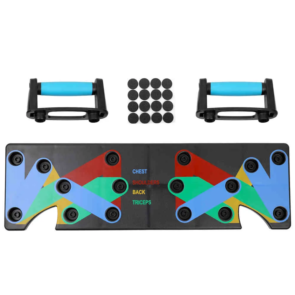 New 9 in 1 Push Up Rack Board Unisex Comprehensive Fitness Exercise Push-up Stands Body Building Home Gym Sports Equipment X0524