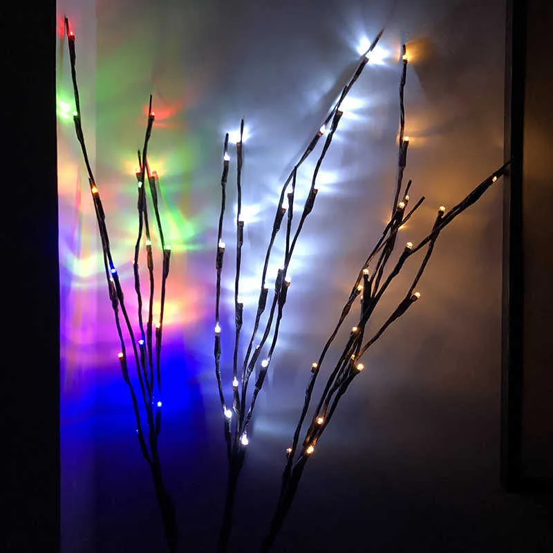 LED Işıklar Şube Firefly Noel Odası Için Ev Dekorasyon Veranda Yard Dize DIY Y0720