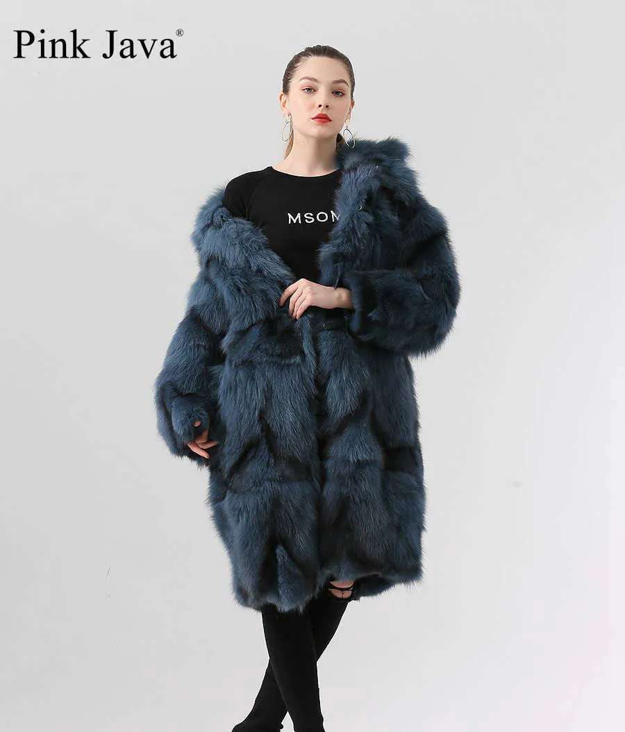 Ppink java 19036 casaco de pele real mulheres jaqueta de moda longo casaco de pele real disponível 211019