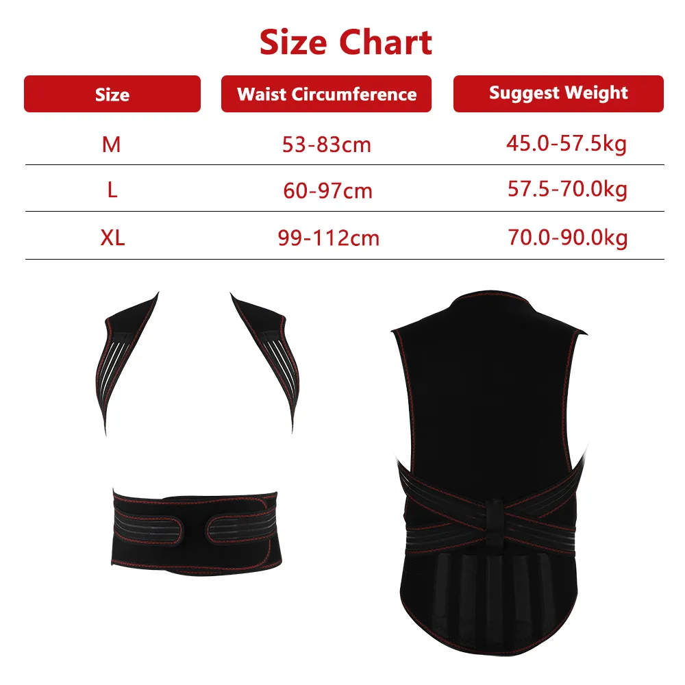 Tourmaline Selfhetting Back Support 108st Magnets Therapy Spine Back Axel Lumbal Posture Corrector Vest Pain Relief Brace 215001302