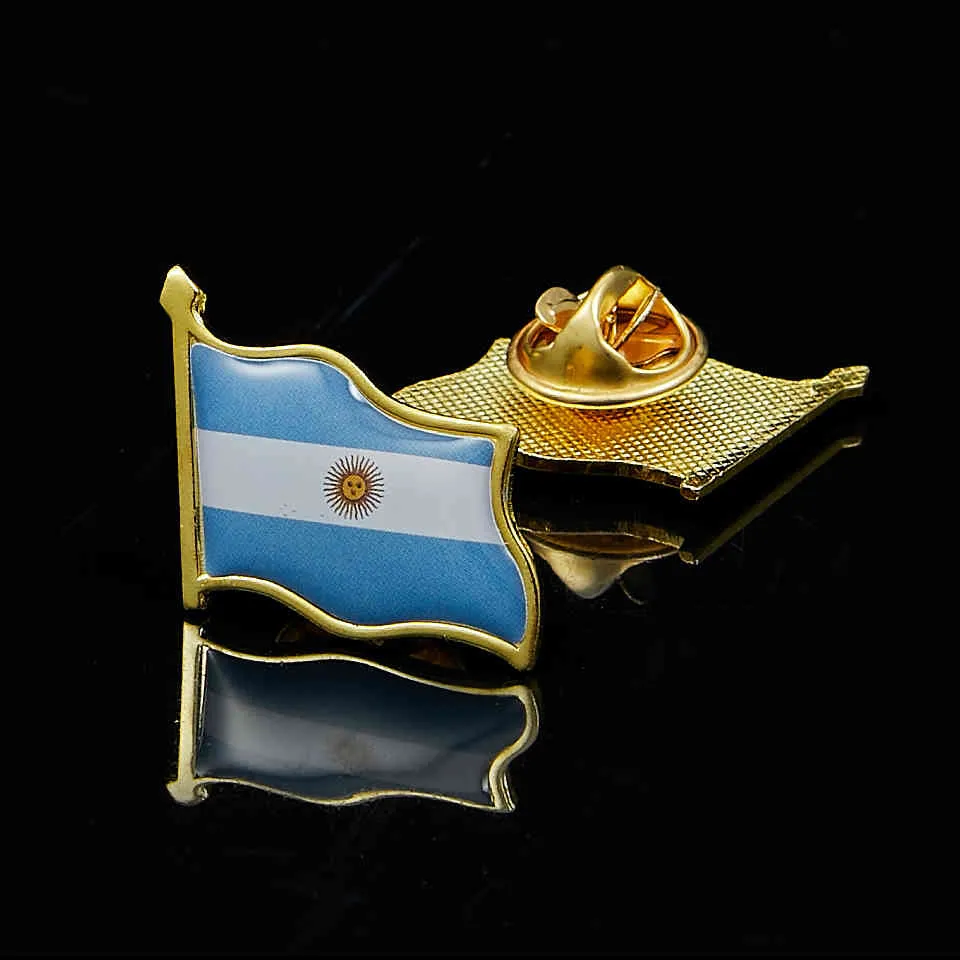 Argentine Pays Bâton Broche Agitant Chapeau Cravate Tack Amitié Épinglette