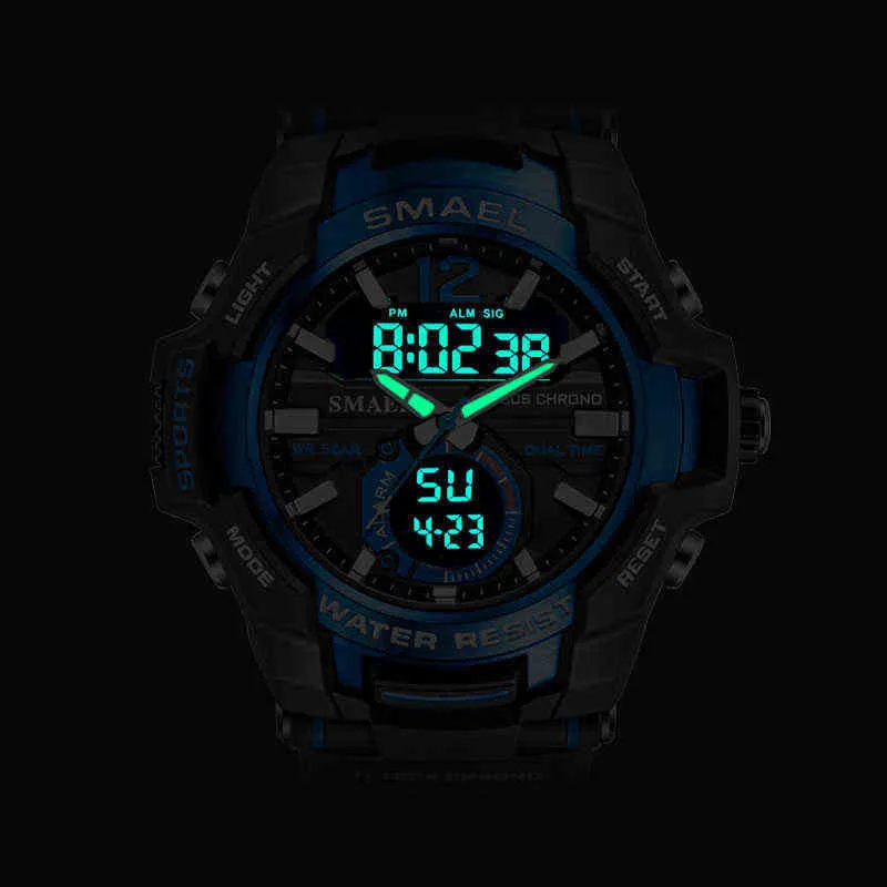 Мужские часы SMAEL спортивные водонепроницаемые наручные часы 50 м Relogio Masculino Militar 1805 мужские часы цифровые военные армейские 220117285r