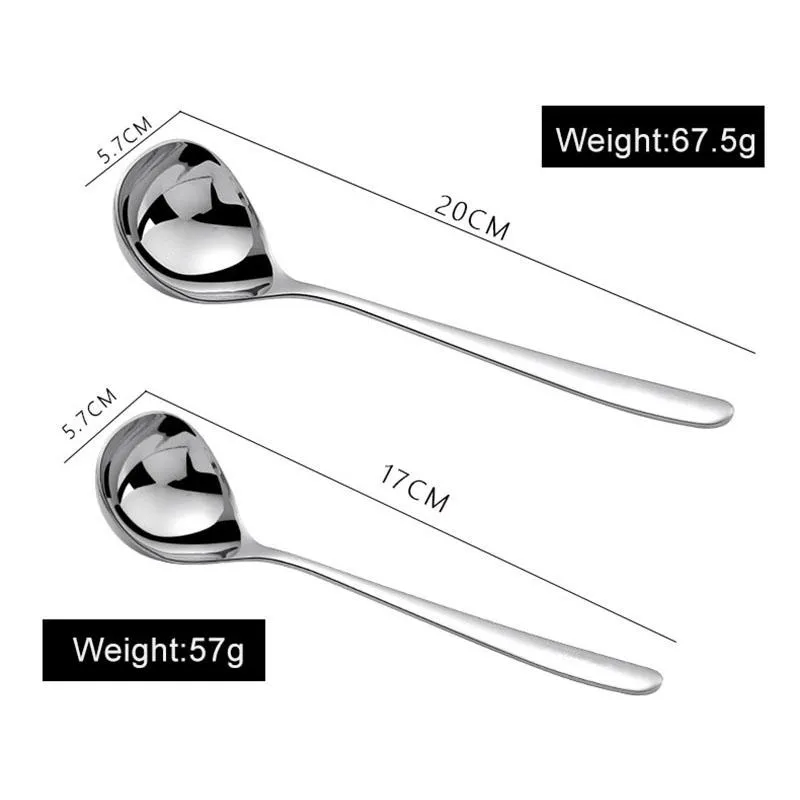 Spoons Korean Stainless Steel Thickening Spoon Creative Long Handle El Pot Soup Ladle Home Kitchen Essential Tools H2231U