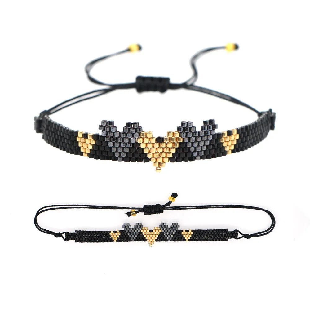 Go2Boho mexique crâne Bracelets Miyuki coeur Bracelet pour femme turc mauvais œil Pulseras à la main léopard coquille bijoux cadeau