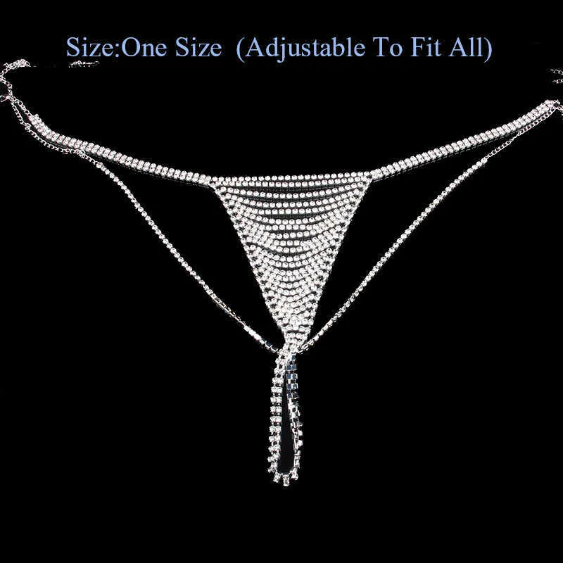 StoneFans Sexy Strass Catena il corpo Gioielli le donne Fascino Semplice Bikini Biancheria intima Pancia Vita Cristallo Perizoma Catena di gioielli P0811330N