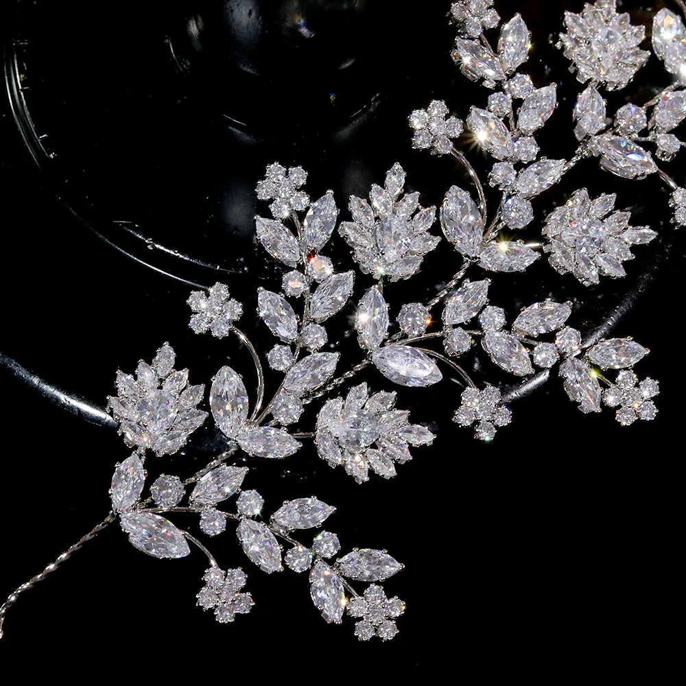 Asnora Luksusowa Bridal Crown Hair Band, Wedding Tiara and Party Graduation Akcesoria do włosów, miękki zespół do włosów, Tiaras i korony X0625