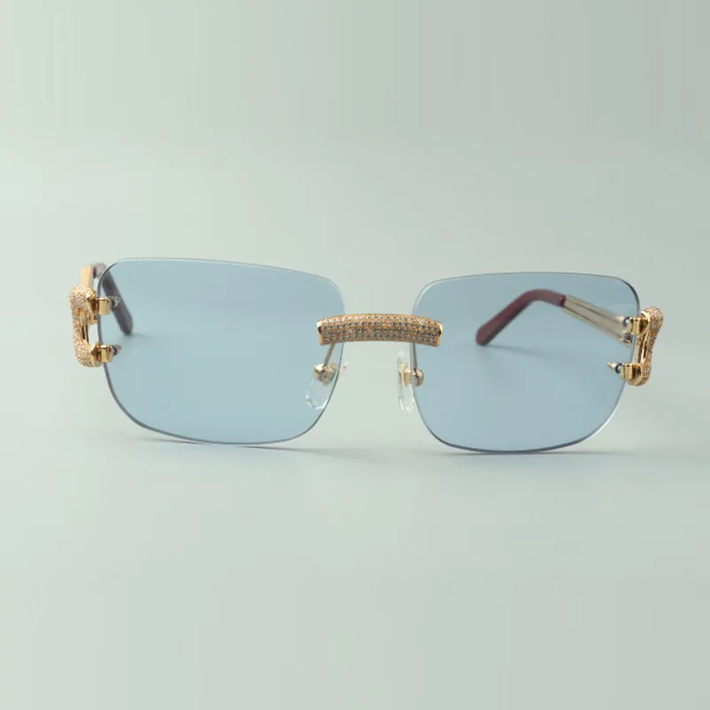 Mikro-doniczkowe diamentowe okulary przeciwsłoneczne 4193830 z klasycznym soczewkami rozmiar 56-18-140 mm mostek oczu-temple272w