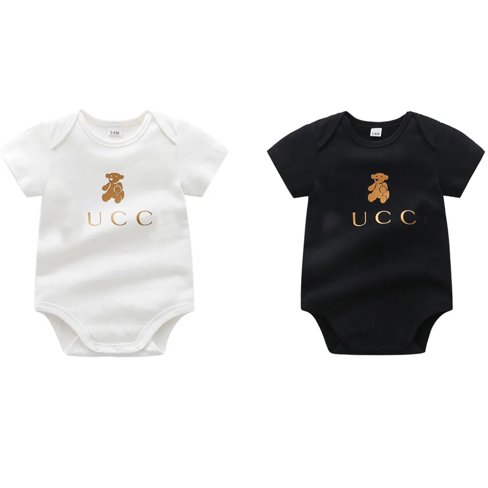 夏 2021 赤ちゃん男の子女の子服新生児ロンパースワンピース綿幼児ジャンプスーツ半袖漫画幼児衣装