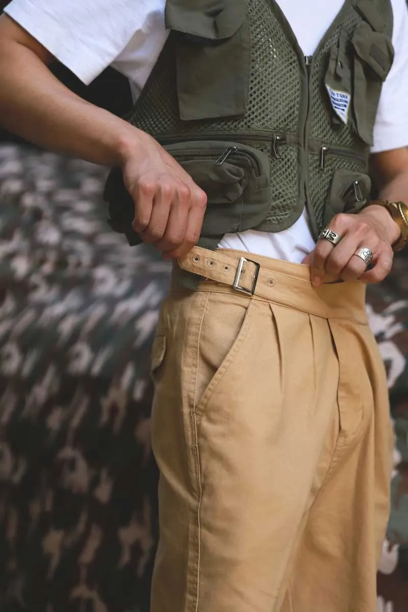Summer Cotton Vintage Army Men's Cargo Chino Work Shorts Street Wear Unisex Gurkha Short Pants X0628
