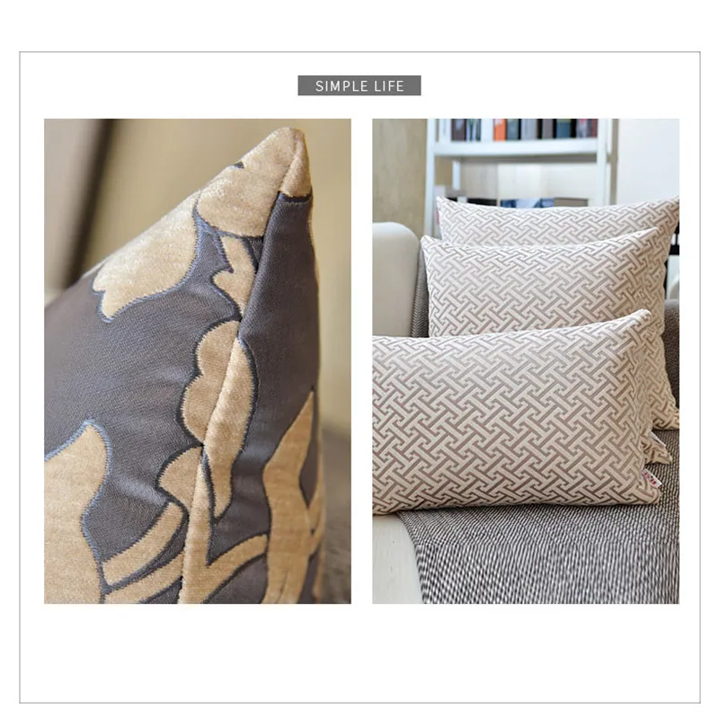 FSISLOVER Light luxury Cushion Cover ins Chenille Jacquard Pillowcase High Quality Cotton Nordic Style Home Deco Pillow Cases 210315