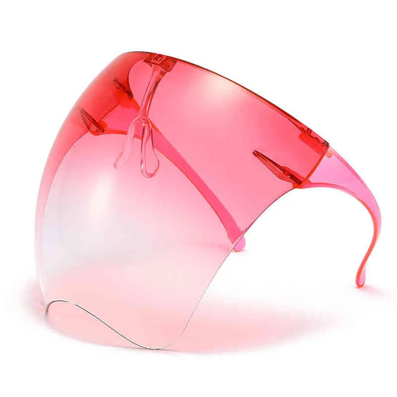 2021 Futuristic Full Face Shield Solglasögon Kvinnor Män överdimensionerade Antispray Mask Protective Anti Fogg Goggle Unisex Drop3202727