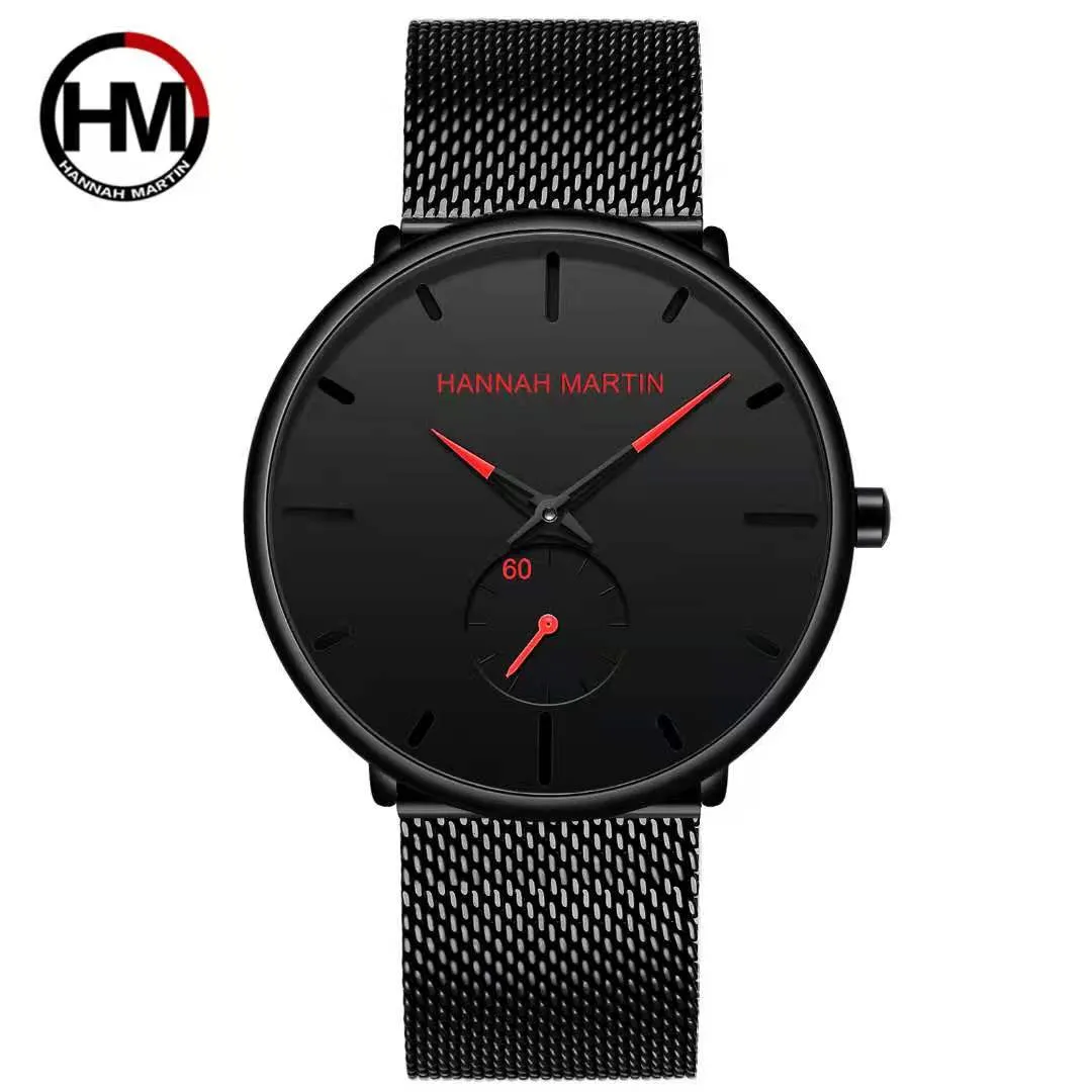 HM montres pour hommes marque Hannah Martin 40mm haute qualité femmes et modèle de mode Montre en or étanche 3ATM Montre3011