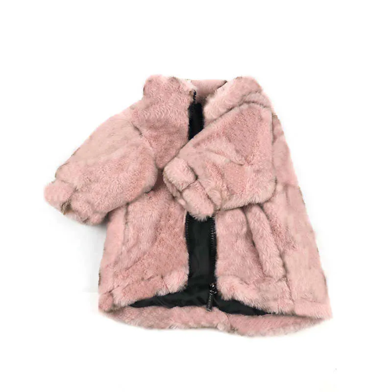 Luxury Designer Pet Dog Kläder Coat Små Medium Valp Fransk Bulldog Höst Vinter Plus Velvet Warm Coat Jacket A-003-1-2-3 211007