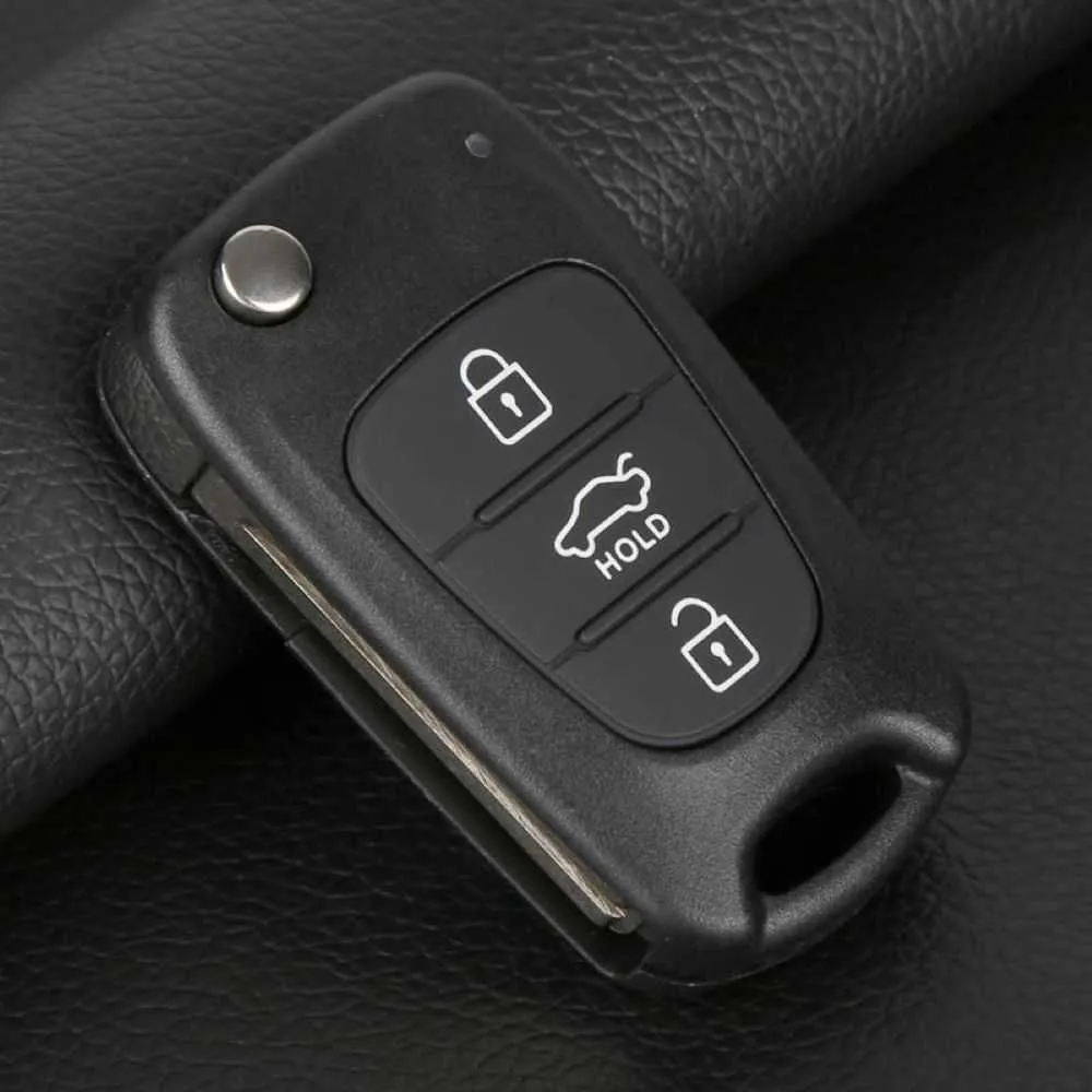 Wymienny samochód odwróć 3 przycisk obudowa pilota z kluczykiem samochodowym Shell pokrywa pasuje do Hyundai 2006-2013 KIA Rondo Sportage KIA Soul KIA Rio