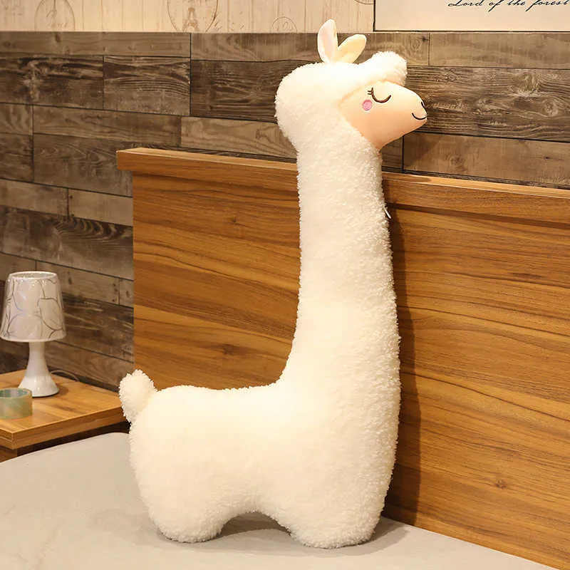 Schattige Alpaca Knuffel Japans Slaapkussen Zacht Gevuld Schapen Lama Dier Kussen Poppen Thuis Bed Decor Cadeau 2107288467590