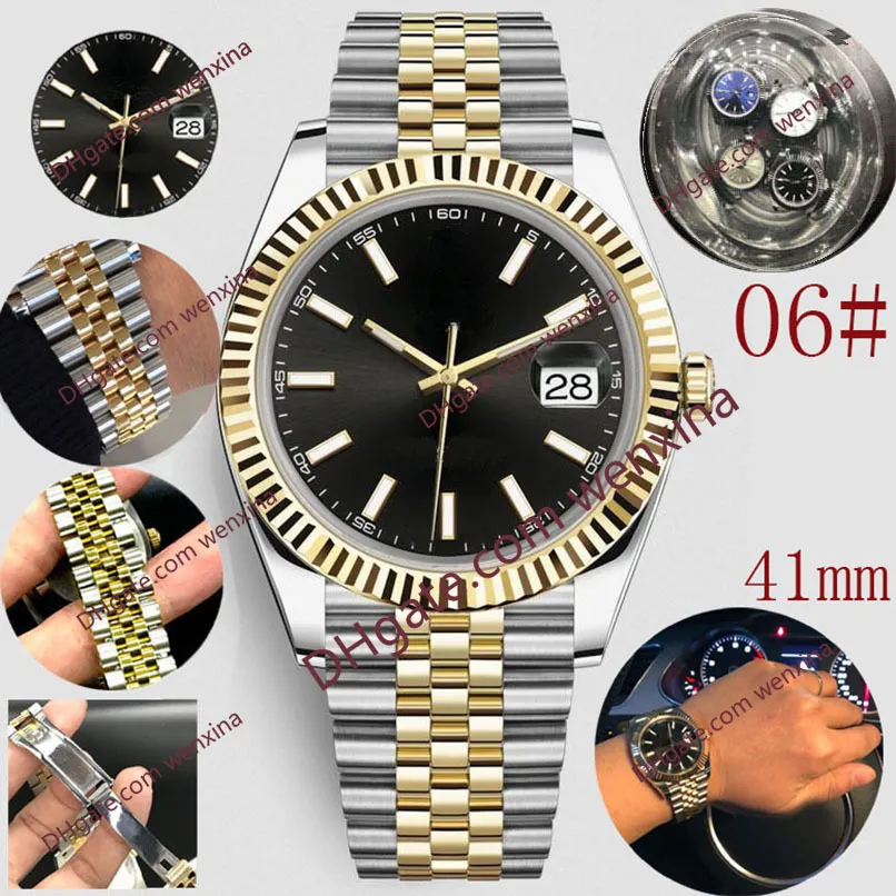 20 色トップ自動 2813 機械式時計メンズビッグ拡大鏡 41 ミリメートルステンレス鋼防水社長メンズ腕時計男性腕時計