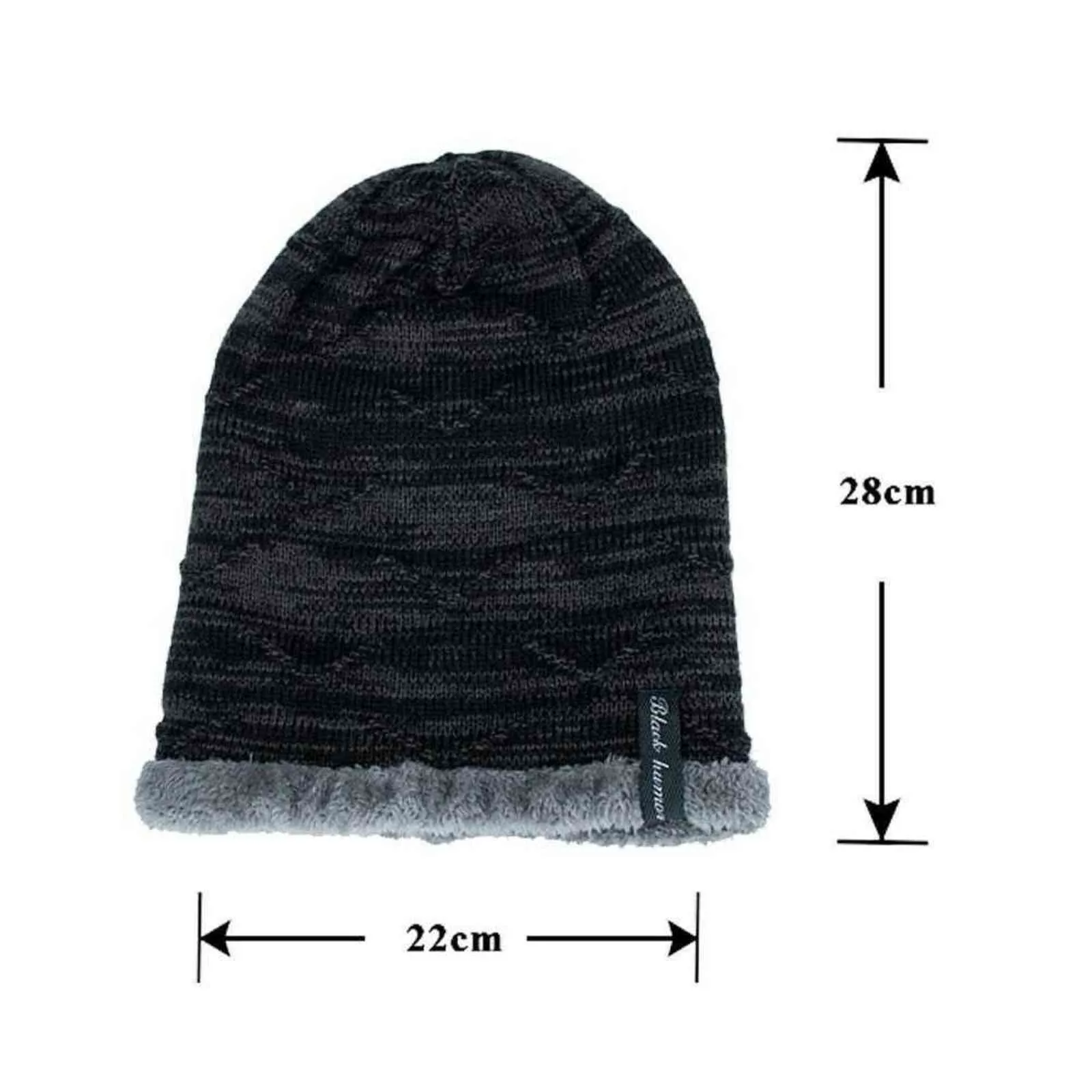 2021 moda uomo cappello invernale lavorato a maglia cappelli neri cappello autunnale spesso e caldo e cofano Skullies berretto morbido berretti lavorati a maglia cotone Y21111