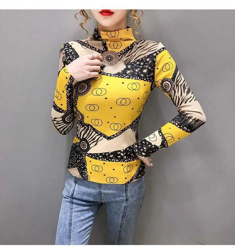 Camicie donna Modal New Fashion Spring Chiffon Casual Full Dolcevita Y2K Top Vintage Euro-America Style Canottiera Y0629
