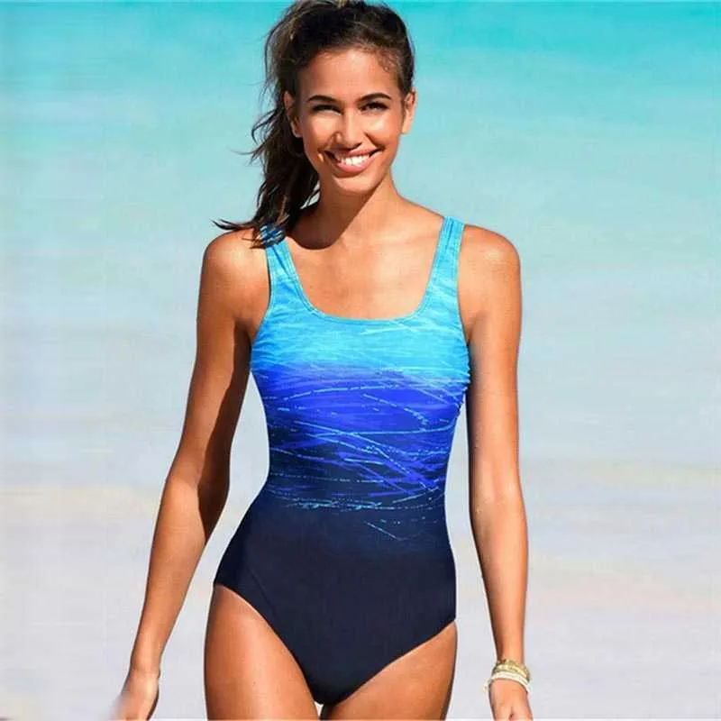 Swimwear Mulheres Swimsuit Criss Rost Back Rosa / Azul / Preto / Roxo Sólido / Pontos Praia Banheira Maid Plus Size Monokini 210611