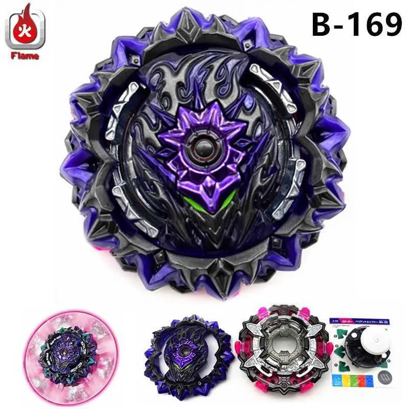 SuperKing Burst B-169 Variant Lucifer .Mb 2D Spark Launcher Spinning Top Juguetes Metal Fusion Gyroscope Toys for Children Boys 210803