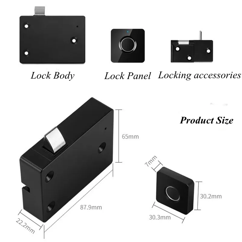 Keyless Fingerprint Cabinet Lock 5