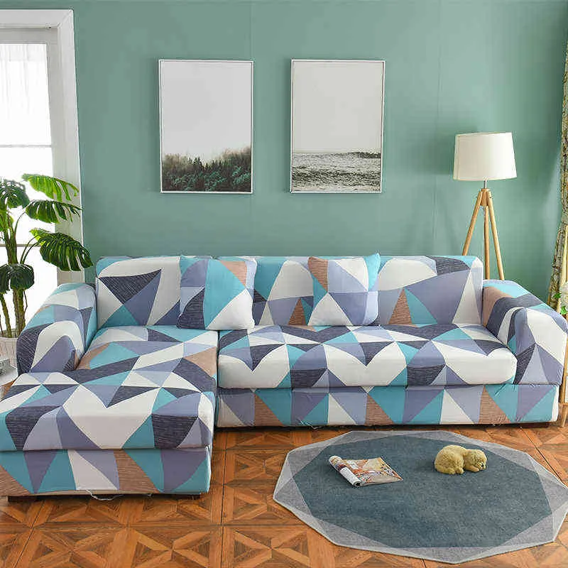 funda sof cubierta de sofá para esquina elástica impermeable casa sala estar 1/2/3/4plazas 211116