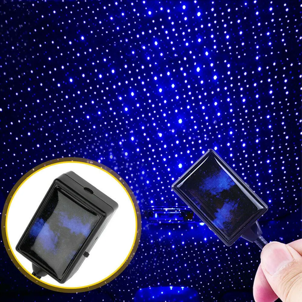 Car starry sky roof Creative USB Tuning Roof Atmosphere Projector Star Night Light Starry Sky Lamp LED Interior Parts Car Accessories